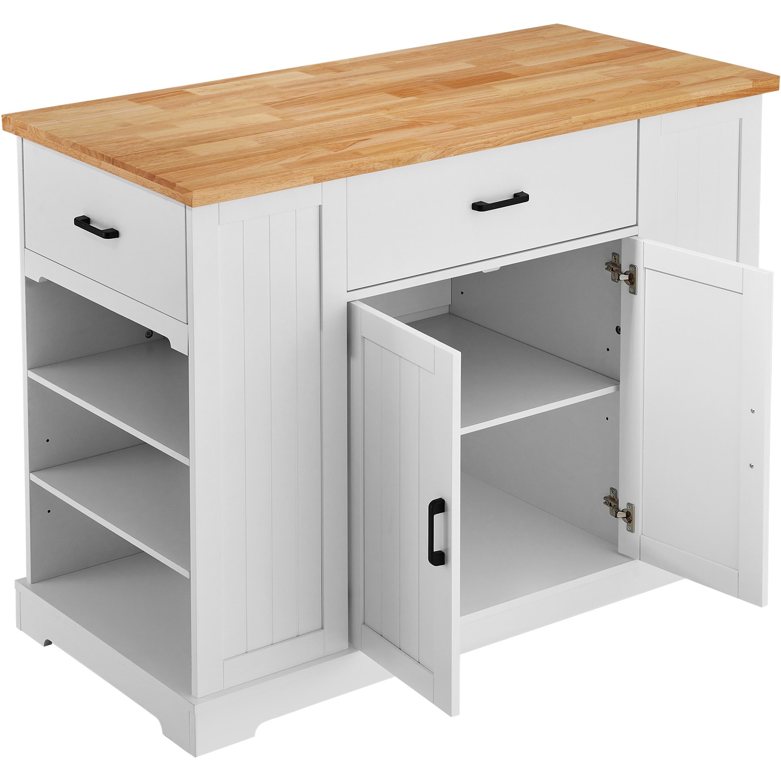 Kitchen Island Cart With Storage Cabinet Serving Cart And Drawer_voghion.com